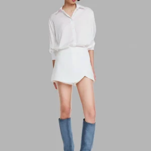 Jupe culotte blanche femme