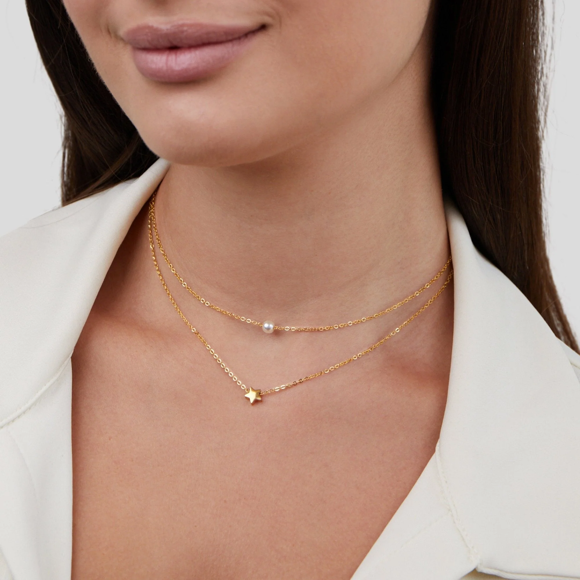 Collier avec étoile et perle – Image 4