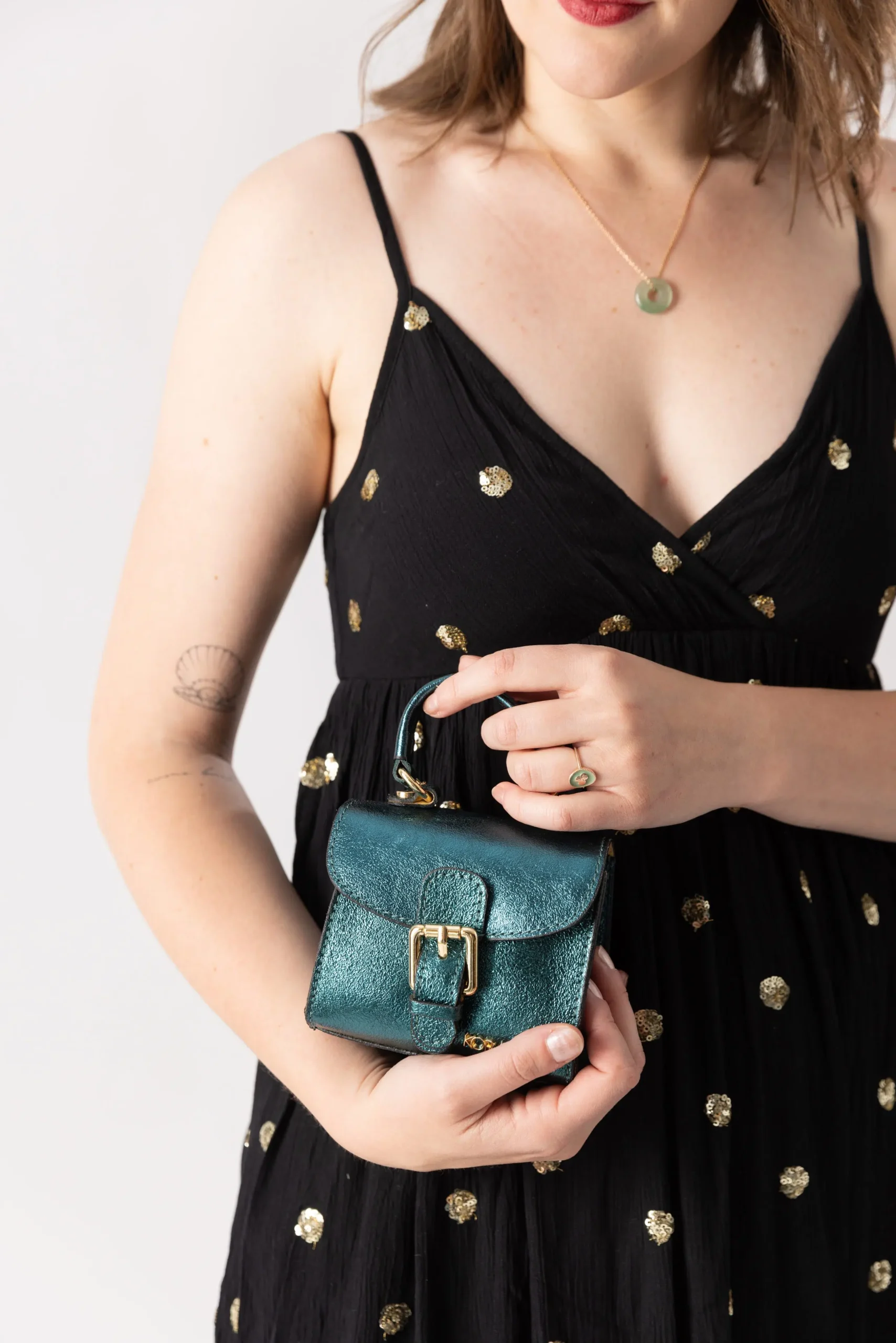 sac à main en cuir laminé – Image 4