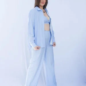 Pantalon à fines rayures