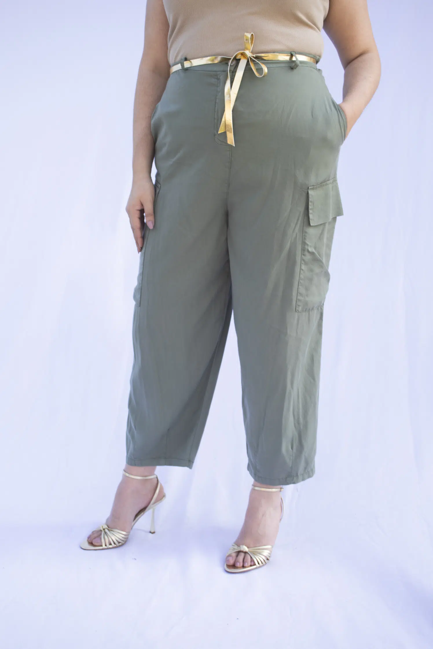 Pantalon avec ceinture Grande Taille – Image 2
