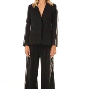 Pantalon palazzo avec bandes