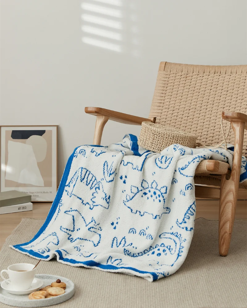 Plaid polaire bleu – Image 4
