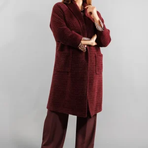 Manteau long en maille Grande taille