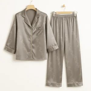 Pyjama 2 Pieces Pantalon Satine et Brassiere