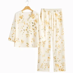 Pyjama Chemise Pantalon Femme Satin