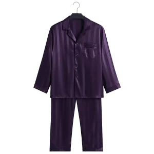 Pyjama En Satin Noir Homme