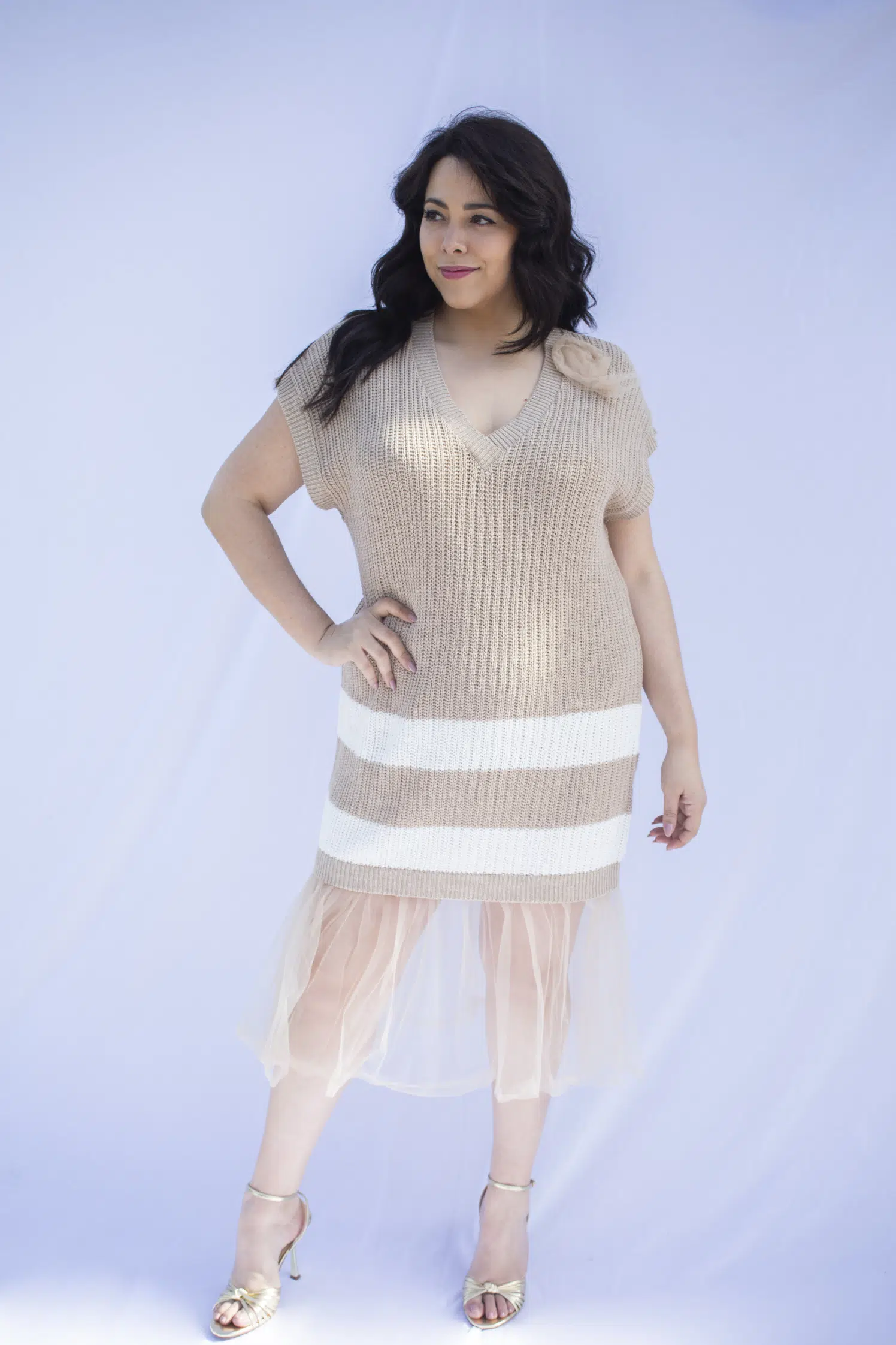 Robe avec tulle Grande Taille