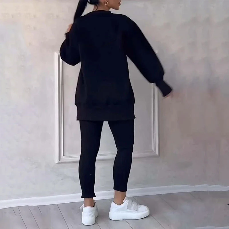 Monique | Ensemble décontracté de sweat-shirt et leggings pour femmes – Image 3