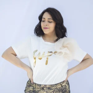 T-shirt avec broche Grande Taille