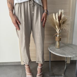 PANTALON DECONTRACTE EN COTON AVEC POCHE