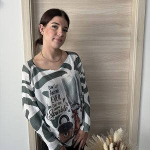 PULL EN MAILLE A MOTIF