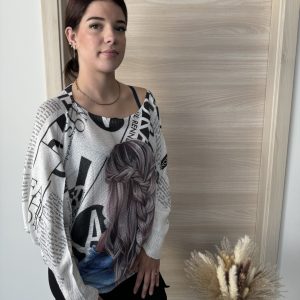 PULL EN MAILLE A MOTIF