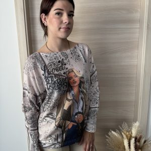 PULL EN MAILLE A MOTIF