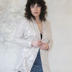 Blazer or à paillettes